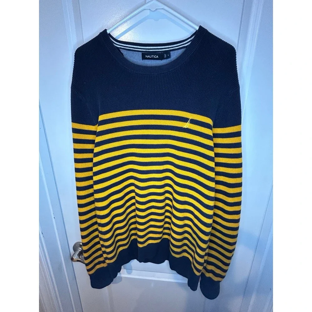 Vintage 90's‎ Nautica Striped Crewneck Sweater